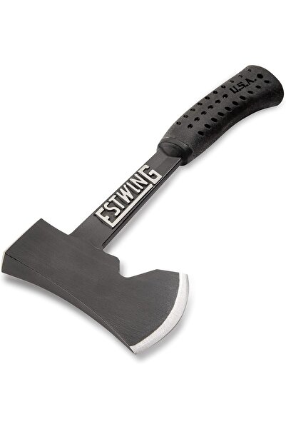 estwing Camper Axe - 14-inch Small Hatchet, Forged Steel Head with Shock-Reduction Handle (EB-25A)