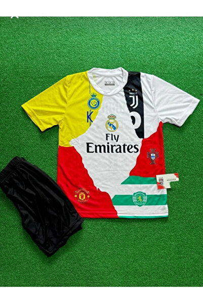 Genel Markalar Ronaldo kulüpler özel tasarım çocuk futbol forması 2'li