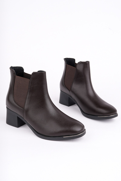 Madam Tarz Cln-053 Thick Heeled Elastic Boots