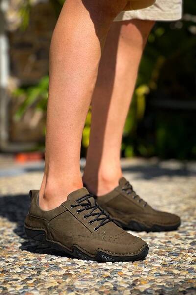 KB Men's Shoeskbdx1 Kuback Khaki Leather Casual Men's Shoes