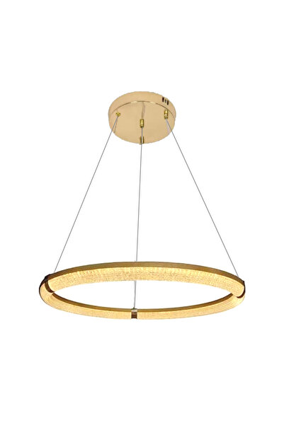 Vooltex Voltex Round Pendant Chandelier – Luxurious Gold Touch, Single Tier, 50cm