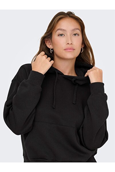 ONLY Onlbest Life L/S Hood Swt Noos Women's Black Sweatshirt - 15338730
