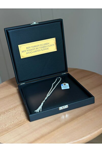 Kehribarstore Gümüş Tesbih 925 Ayar Gümüş Özel Yazılı Erkek Hediye Sertifikal...