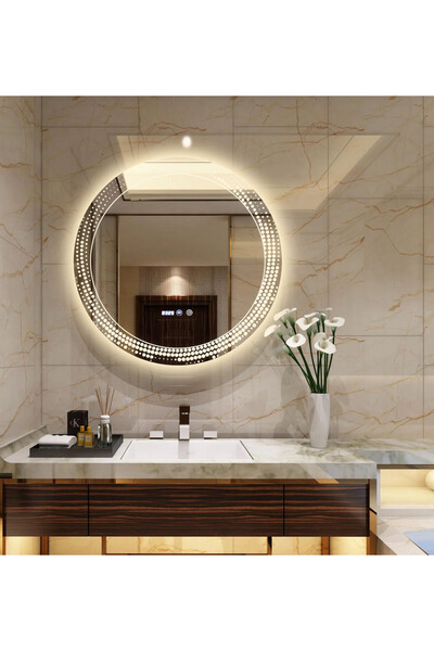 ELİT'S Oglindă de baie LED premium cu dezaburire, senzor tactil, lumină rece/...