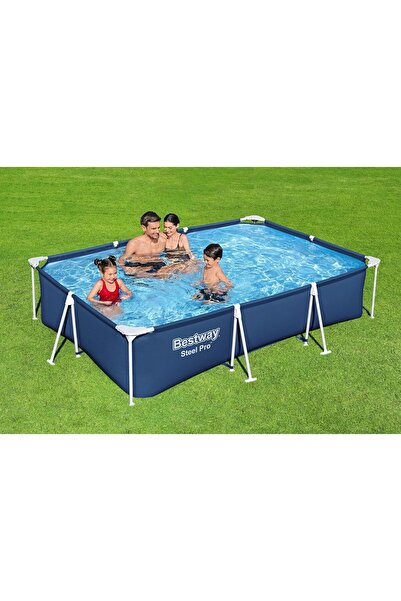 BESTWAY Steel Pro Rectangular Above-Ground Pool 3.00 x 2.01 x 0.66 m (3300 L) - Blue