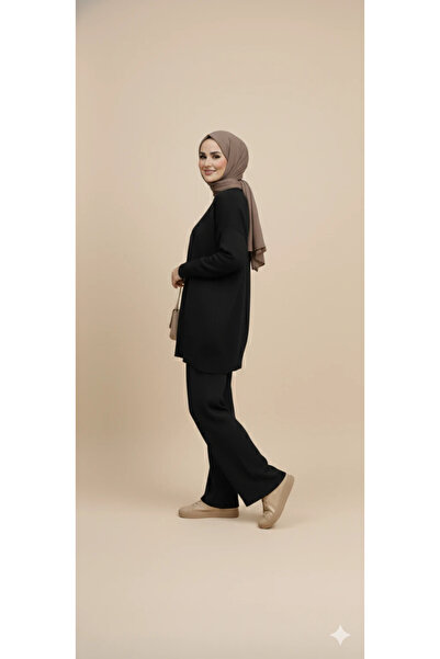 cemo Knitwear Tunic Trousers Hijab Suit