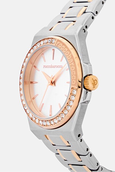 Roccobarocco Women RB5041L-05MS Stainless Steel Analog Watch 34 mm, Silver