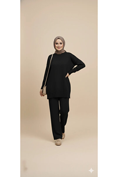 cemo Knitwear Tunic Trousers Hijab Suit