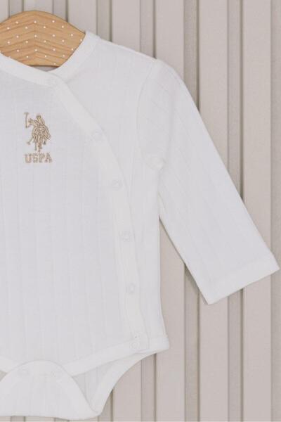 U.S. Polo Assn. 100% Cotton Ribbed 0-3 Months Baby 4-Piece Set