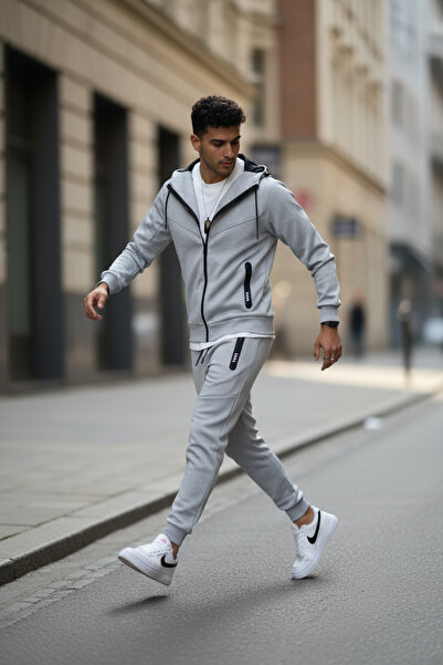 dehaine Men's tracksuit, sweatshirt + pants, Padded, RM05