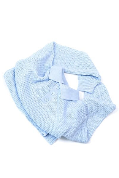 no7man Montal Blue Polo Neck Sweater