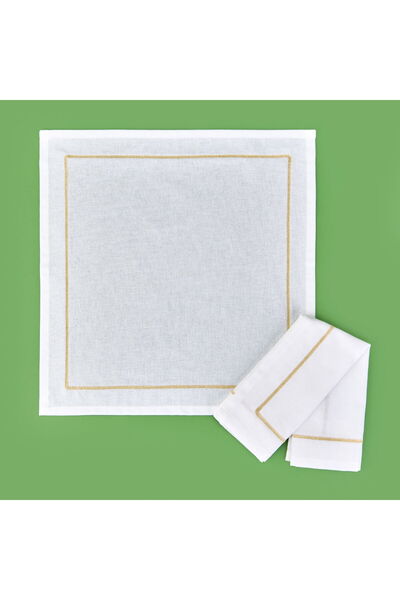 KUT FLY Șervețele din țesătură Soft Stripe - Ecru - 45x45 cm