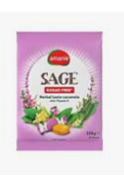 Amanie كراميل عشبي خالٍ من السكر بنكهة المريمية مع فيتامين سي 125 جرام