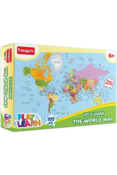 Funskool World Map Floor Puzzle - (105 pieces)