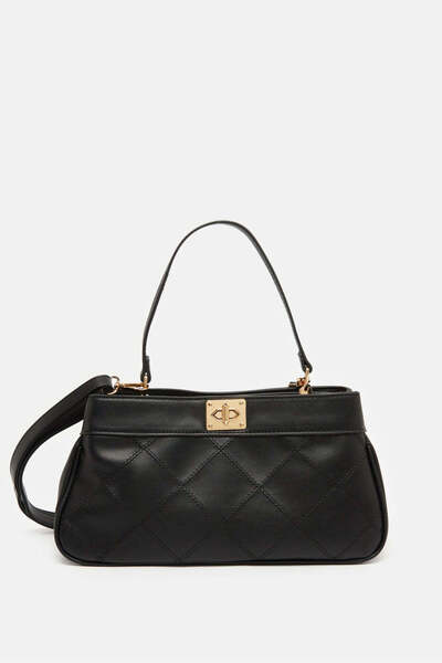 REDTAG Women Black Quilted Day Bag