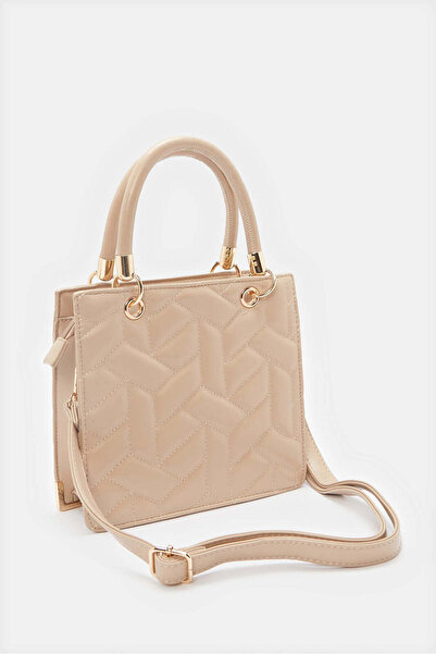 REDTAG Women Beige Textured Day Bag