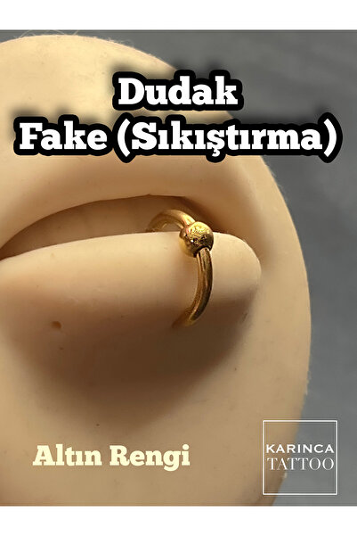 Karınca Piercing Dudak Fake Piercing Snake Bites Side Labret Sıkıştırma Pierc...