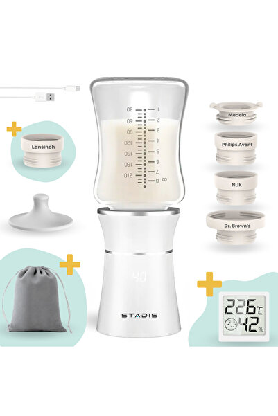 STADIS Încălzitor portabil de biberoane ProAdv, electric, wireless, universal...