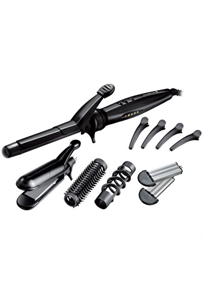 Remington Ondulator/întinzător de păr S8670, 4 accesorii, 200°C, antistatic, acoperire ceramică, negru