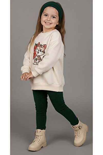 PİNPON Three Yarn Velvet Leggings Girl's Suit