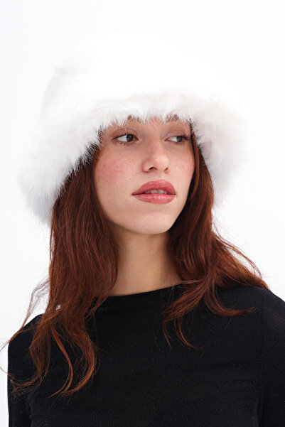Addax Fur Plush Bucket Hat Shpk1092