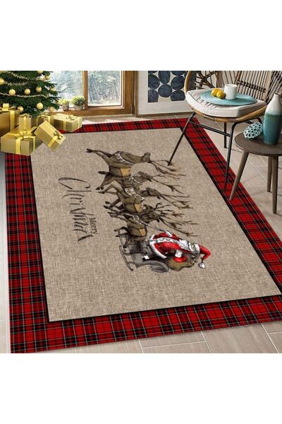 OEM Christmas non-slip rug, 80×150 cm, holiday-themed design