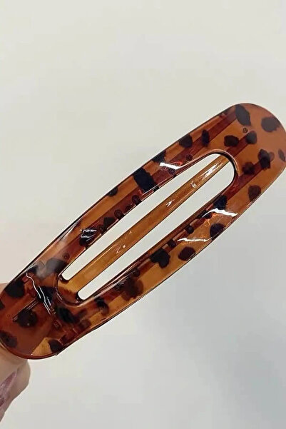 Vitastyle Brown Leopard Printed Clip Clasp