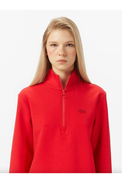Lacoste Heavy Fleece Zipper Neck Sweatshirt