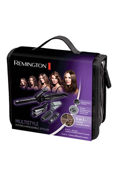 Remington Ondulator/întinzător de păr S8670, 4 accesorii, 200°C, antistatic, acoperire ceramică, negru