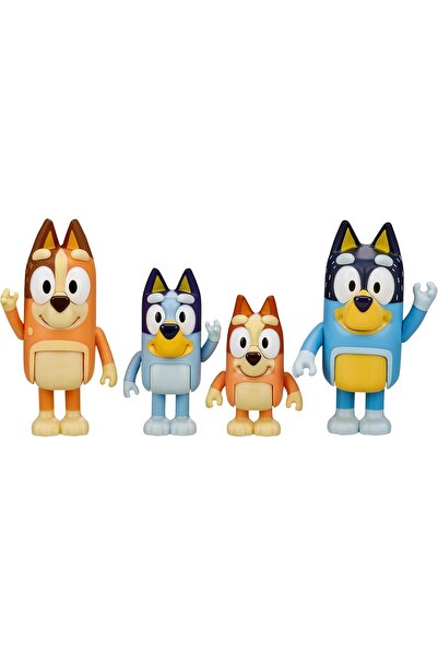 bluey 4-Piece Poseable Figure Set (2.5–3 in)
