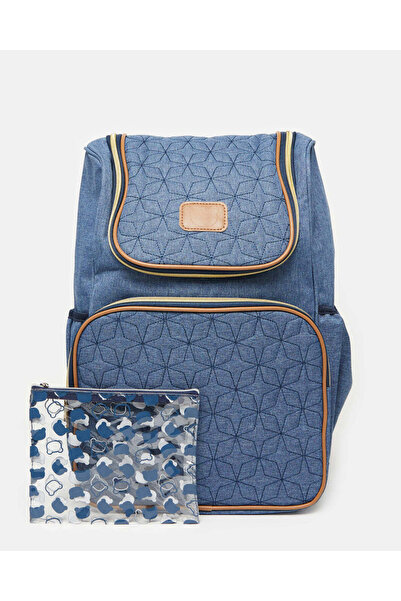 REDTAG Navy Diaper Backpack With Changing Matt (2 Piece)