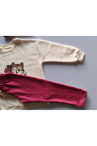 PİNPON Three Yarn Velvet Leggings Girl's Suit