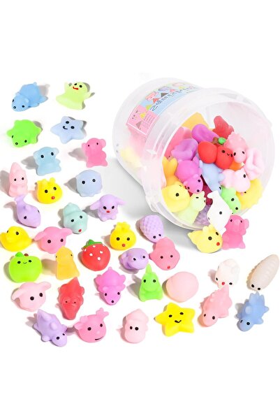 AYEBIA ألعاب موتشي الإسفنجية | ألعاب الضغط | ٣٦ قطعة حيوانات كاواي صغيرة | ألعاب مرنة مبتكرة لتخفيف التوتر