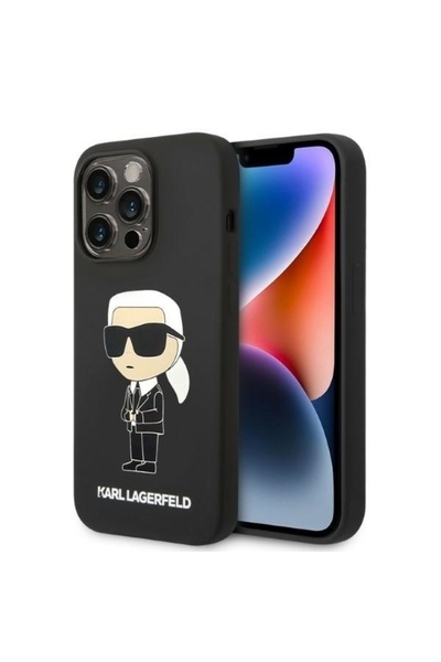 Karl Lagerfeld Carcasă pentru iPhone 14 Pro Max, silicon, neagră