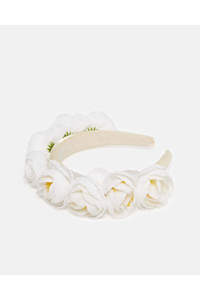 REDTAG Girls White Embellished Headband