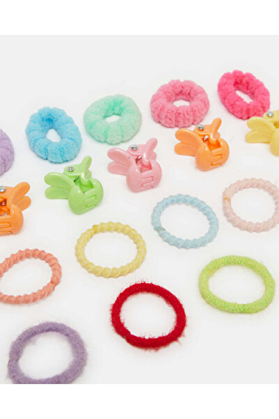 REDTAG Girls Hair Claw And Scrunchy Set (Pack of 20)