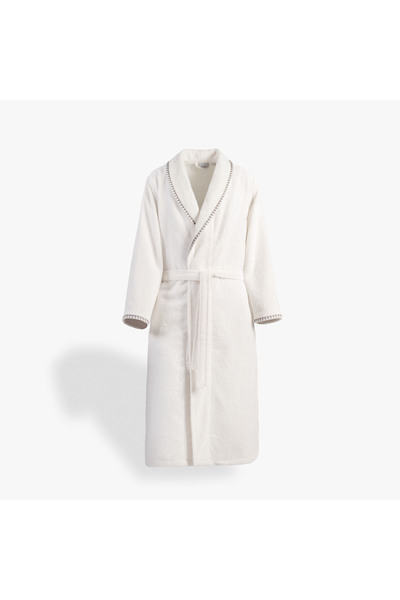 Green Black Ανδρικό μπουρνούζι Tria 100% βαμβακερό ζακάρ κρέμα-μινκ