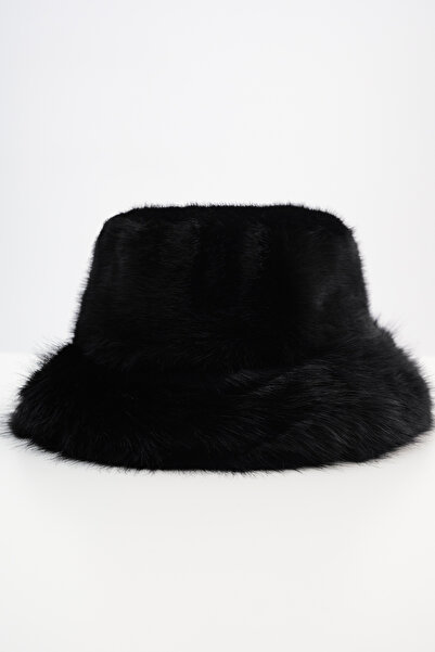 Addax Fur Plush Bucket Hat Shpk1092