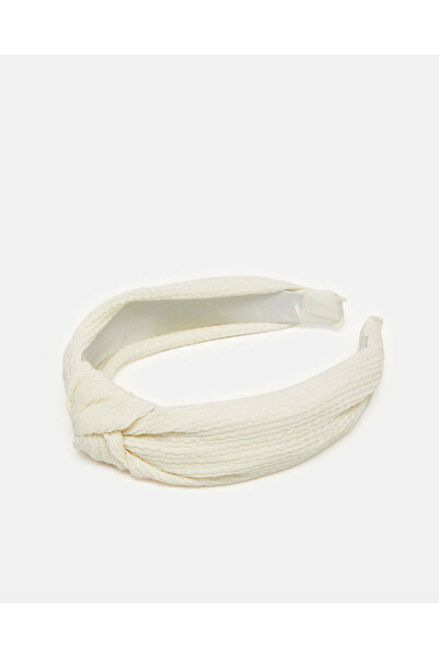 REDTAG Women Cream Jacquard Headband