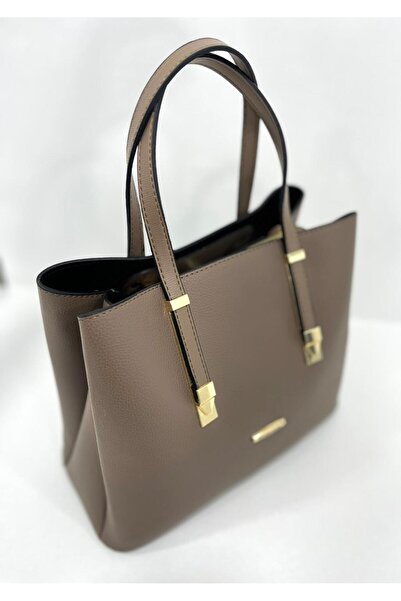 Sanmorris Women's Long Strap 4-Compartment Simple and Stylish Hand and Shoulder Bag with Gold Accessories