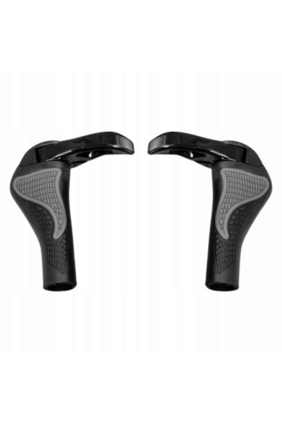 zola Set of 2 rubber and aluminium bicycle grips, black, handlebar size 20-22 mm