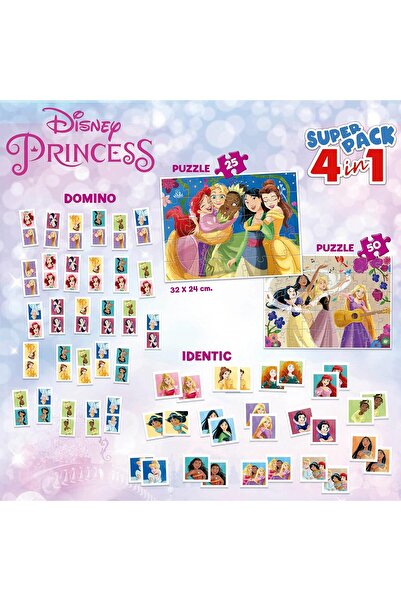 EDUCA Super Pack 4-in-1 Disney Princess Puzzle by (19683)