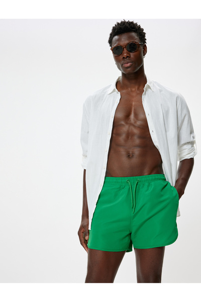 Koton Sea Shorts Short Oversize with Tie Waist and Pocket Detail