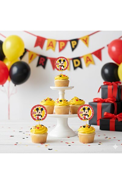 partylady 8 Pieces Cute Mouse Themed Toothpick Set / Treat Decoration (8 Pieces)