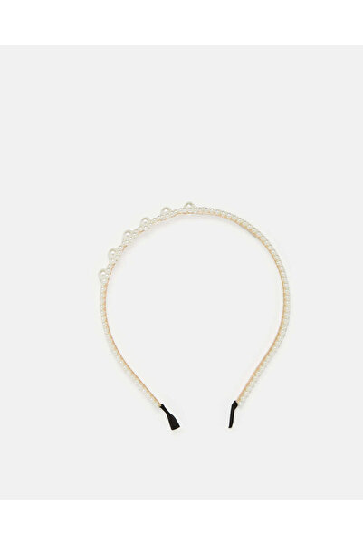 REDTAG Women White Pearl Embellished Headband Set (4 Piece)