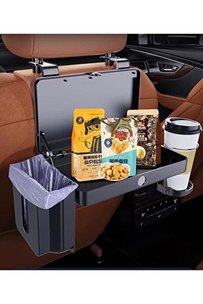 Apera Ga99 Araç İçi Koltuk Arkası Organizer Set Mendil Bardak Tutucu Tepsi Ma...