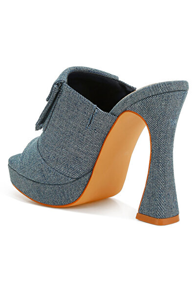 london Rag Women Denim Pouch Detail Sandals