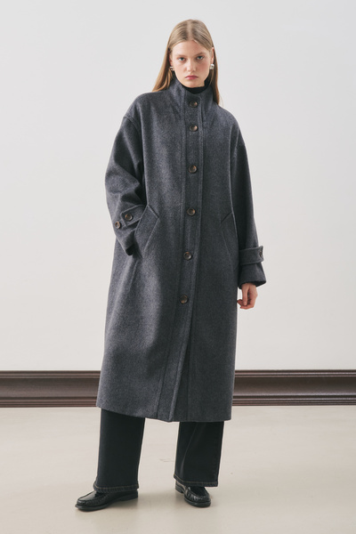 Manuka Rai Oversized wool coat navy blue