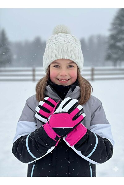 MİNİKO KİDS Ki̇tti̇ 422-14 9-14 Year Old Snow Skiing Gloves
