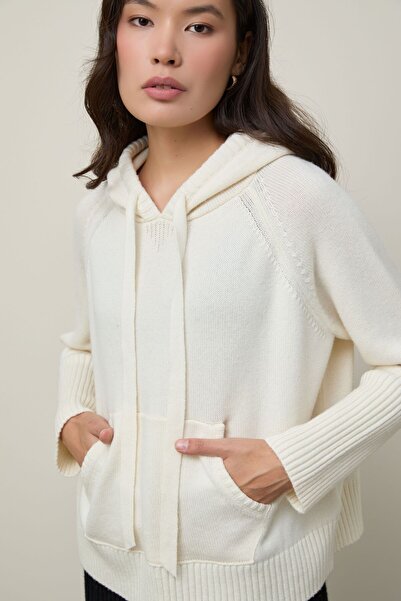 Serianno Kaşmir ve Yün Karışımlı Kapüşonlu Kazak